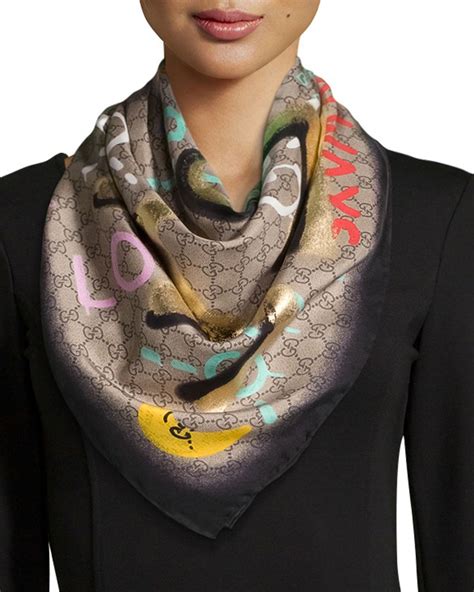 gucci womens silk scarves|vintage Gucci silk scarves.